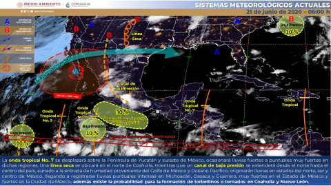 Lluvias puntuales intensas en Michoacán, Guerrero y Oaxaca