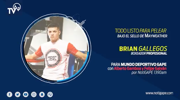 Listo Brian Gallegos para pelar bajo el sello de Mayweather