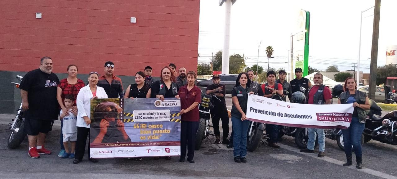 Motociclistas se suman a rodada por la seguridad vial