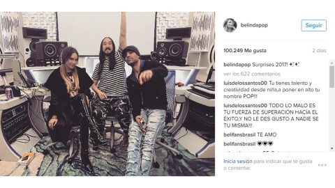 Belinda y Steve Aoki trabajan en proyecto ¡juntos!