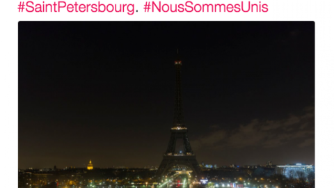 Torre Eiffel se apagará en homenaje a victimas de atentado en Rusia