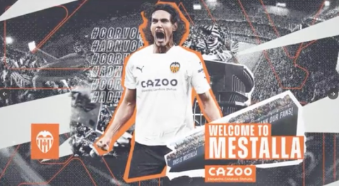 Valencia confirma el fichaje de Edinson Cavani