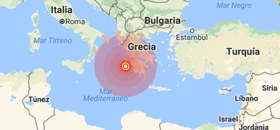 Se registra sismo de magnitud 6.8 en Grecia