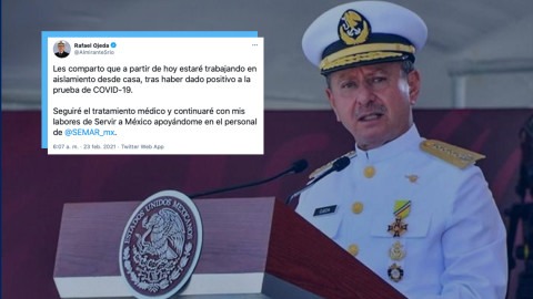 Secretario de Marina arroja positivo a Covid-19 por segunda ocasión