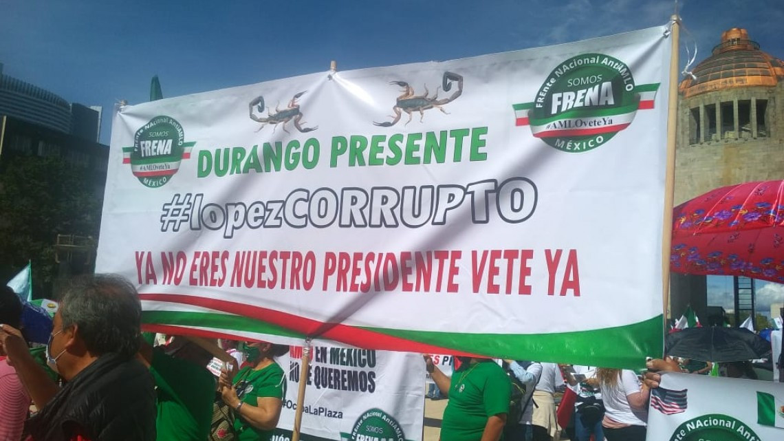 Se registra mega marcha de FRENAAA en la CDMX