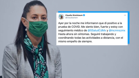 Claudia Sheinbaum da positivo a COVID-19