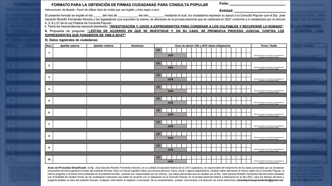 Senado rechaza solicitud para realizar consulta y enjuiciar a expresidentes