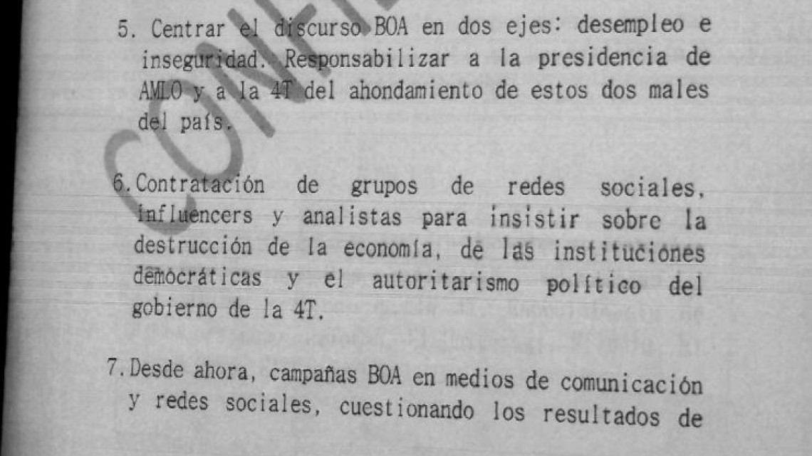 AMLO presenta documentos sobre presunta estrategia de bloque opositor para derrocarlo