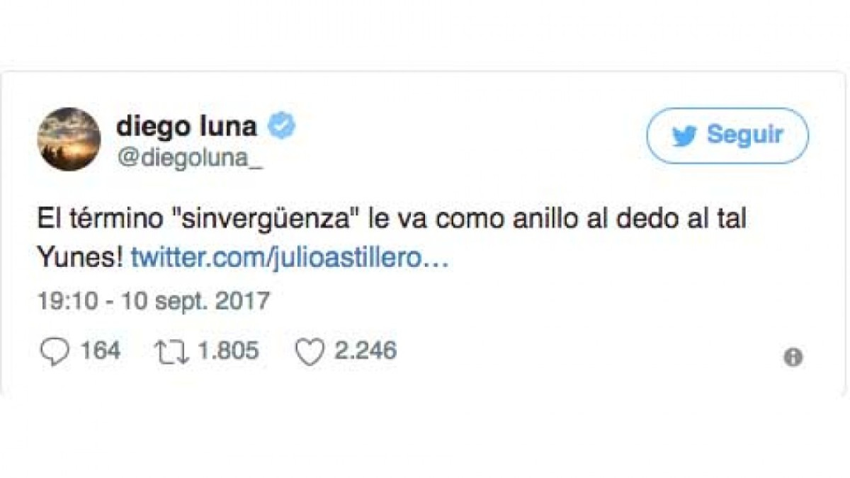 Llama Diego Luna "sinvergüenza" a Yunes