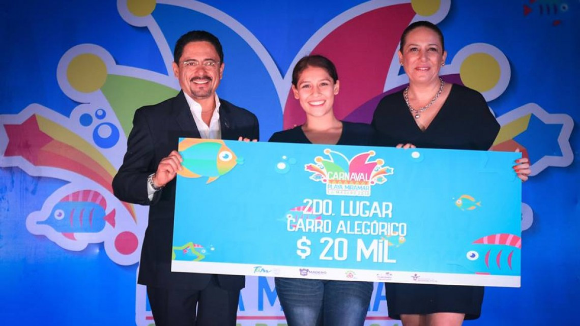 Se realiza premiación de los ganadores del Carnaval Playa Miramar 2018