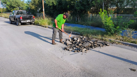 Rehabilita Gobierno de Reynosa calles en Lomas Real de Jarachina Sur