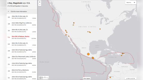 Se registran temblores en todo el Continente Americano