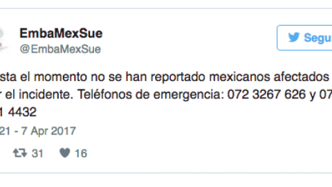 Ataque de Estocolmo no deja mexicanos heridos o muertos