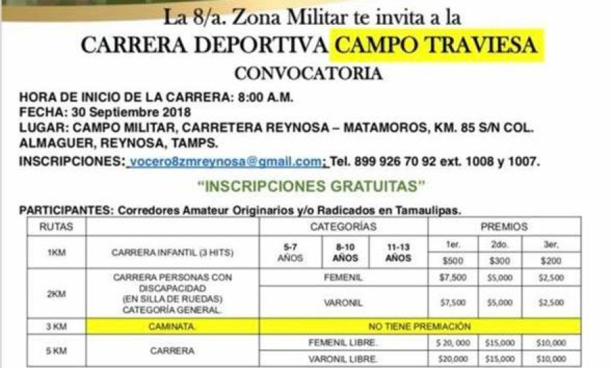 Invita Cruz Roja a participar en la Carrera Campo Traviesa