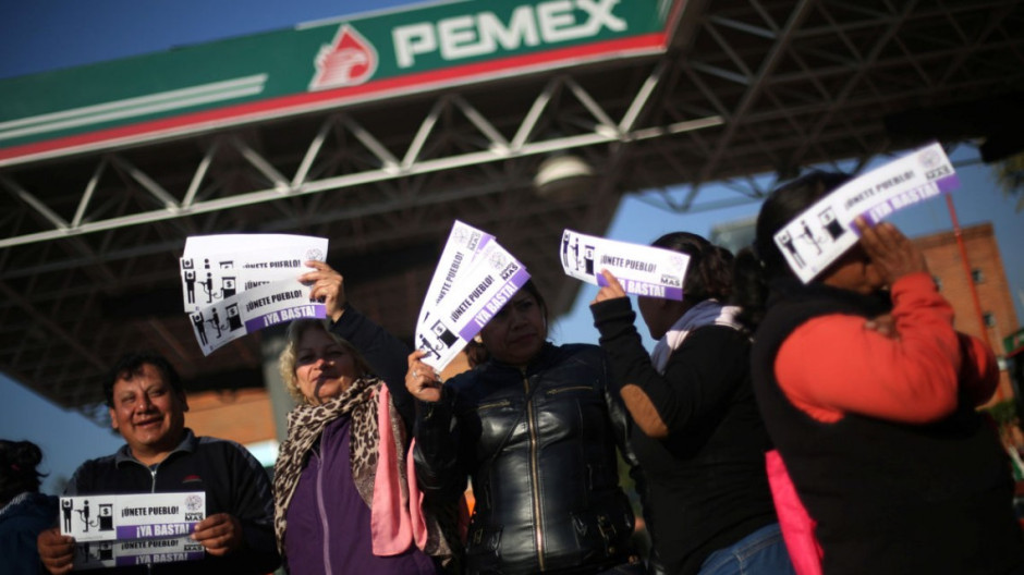 Manifestaciones contra el "gasolinazo" en el Valle de México