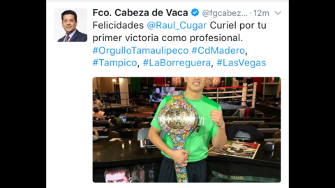 El boxeador tampiqueño Raúl "Cugar" Curiel obtuvo su primer triunfo en Las Vegas