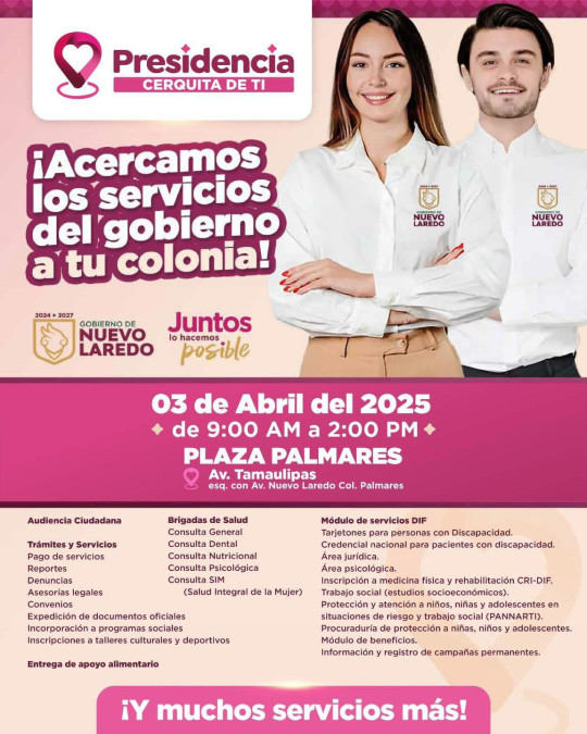 Llegará presidencia cerquita de ti a Palmares