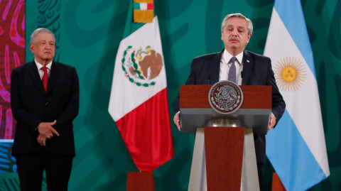 Recibe AMLO en Palacio Nacional a presidente de Argentina, Alberto Fernández