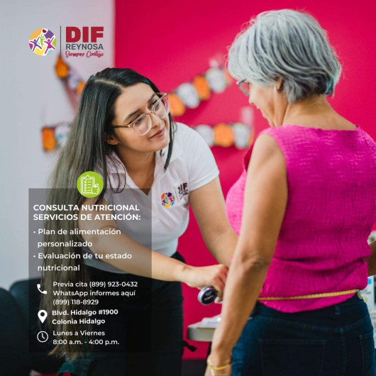 DIF Reynosa Ofrece Consultas Nutricionales para Mejorar la Salud de la Comunidad 