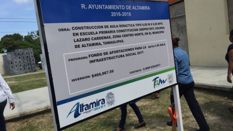Avanza el proyecto de obra pública en el municipio de Altamira.