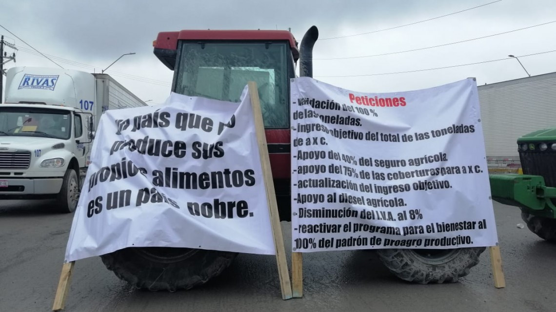 Se manifiestan Agricultores en Puente Reynosa-Pharr