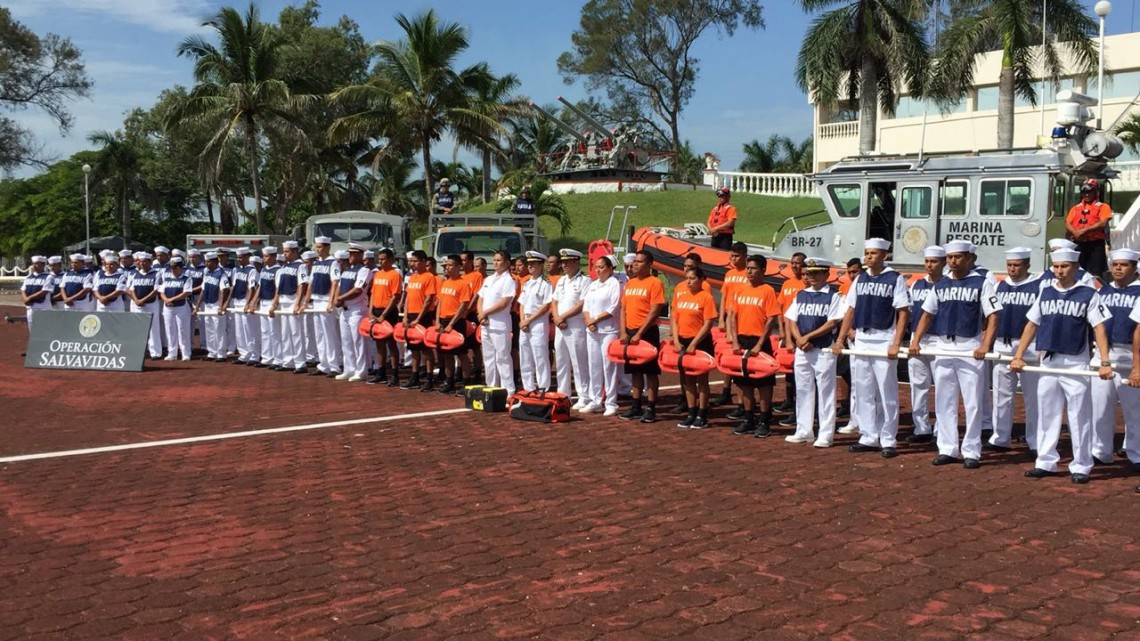 Implementa Secretaría de Marina operación salvavidas "Verano 2018" en playas Miramar y Tesoro