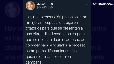 Denuncia Maki persecución política contra ella y su familia