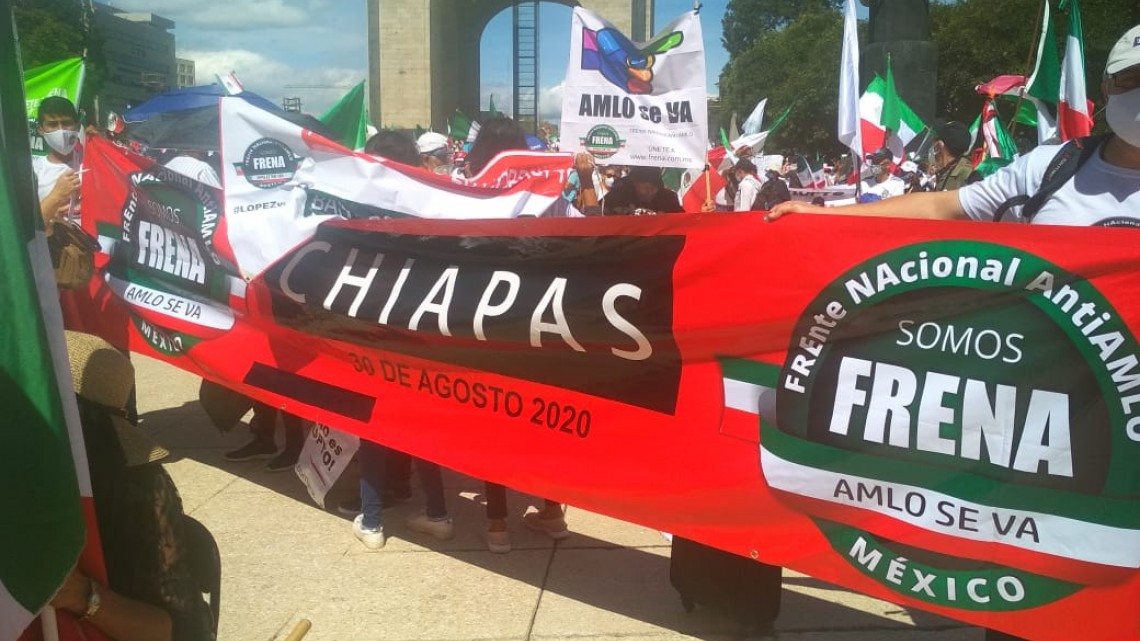 Se registra mega marcha de FRENAAA en la CDMX