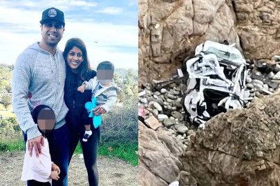 Detienen a conductor por lanzar su Tesla a un acantilado con su familia adentro