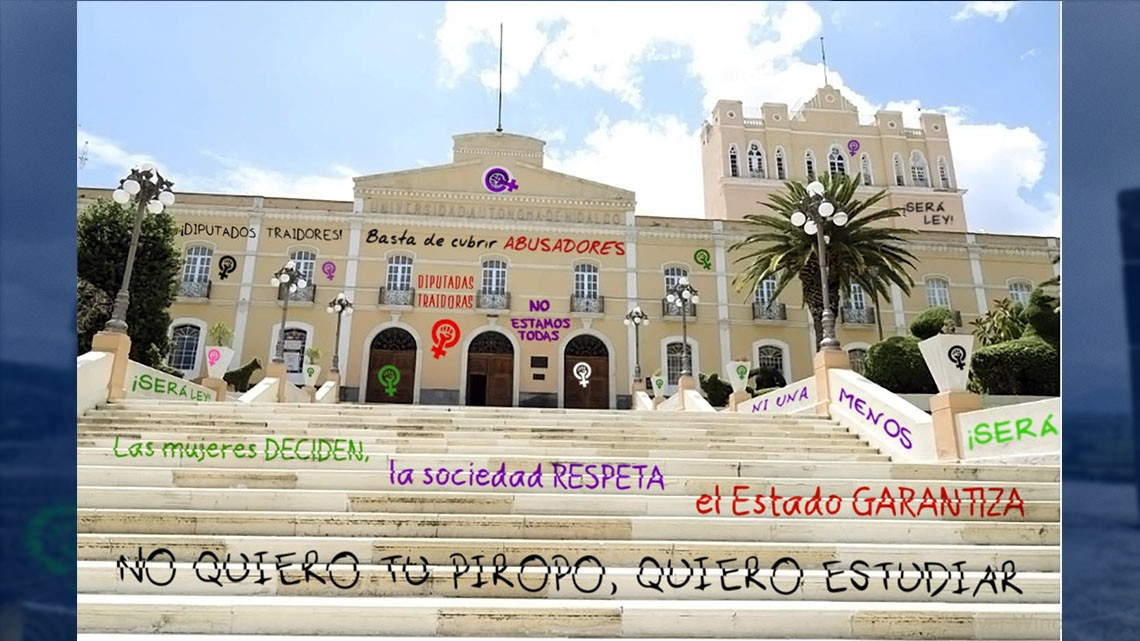 Realizan pintas virtuales para protestar contra feminicidios en Hidalgo 