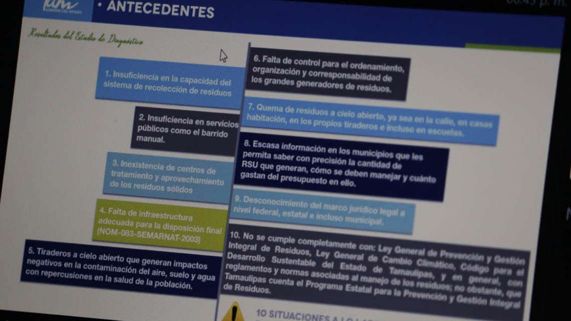 Avanza la Región centro de Tamaulipas en solución de residuos sólidos urbanos