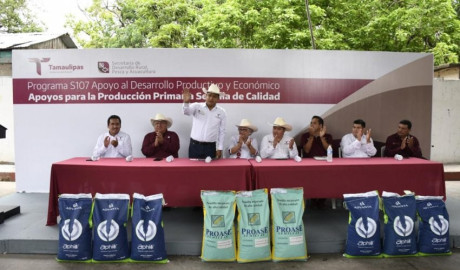Fortalecen producción agrícola en Aldama, Altamira y González con entrega de semilla