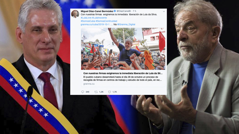 Presidente de Cuba respalda campaña por liberación de Lula da Silva