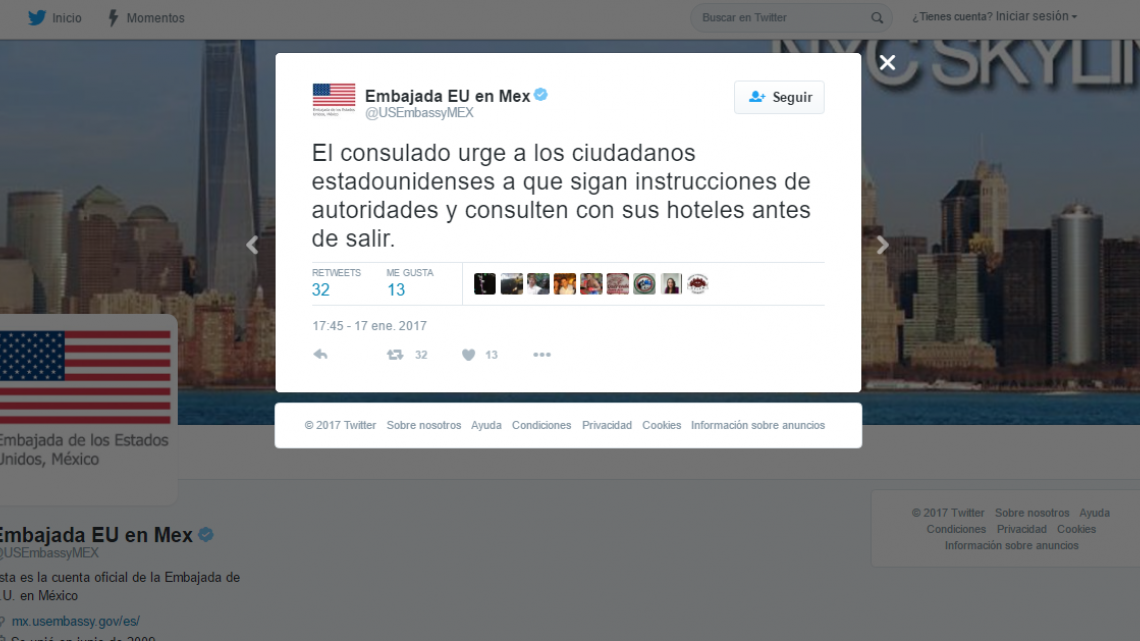 EU alerta a sus ciudadanos por balaceras en Cancún