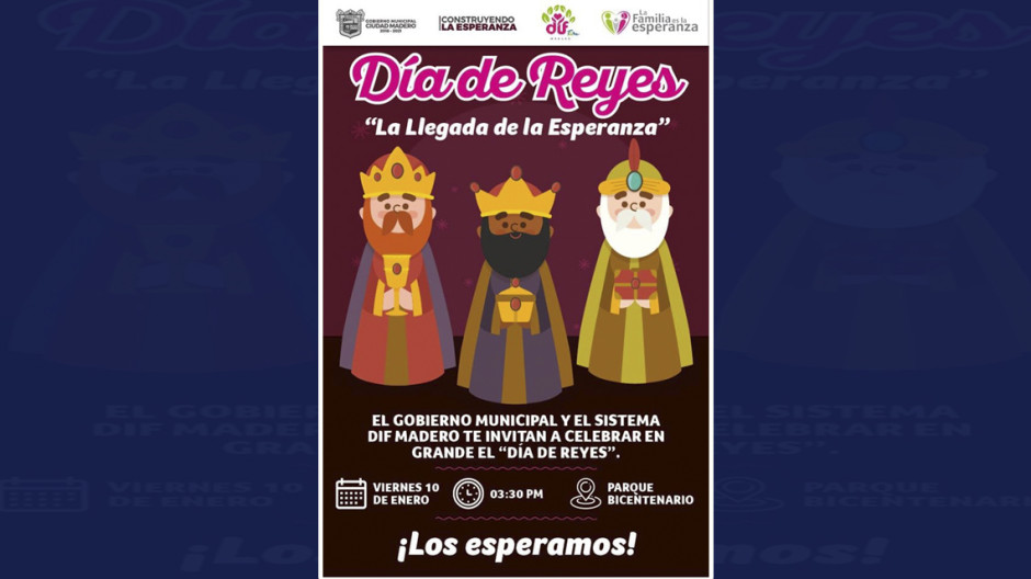 Invitan a familias maderenses celebrar el Día de Reyes 