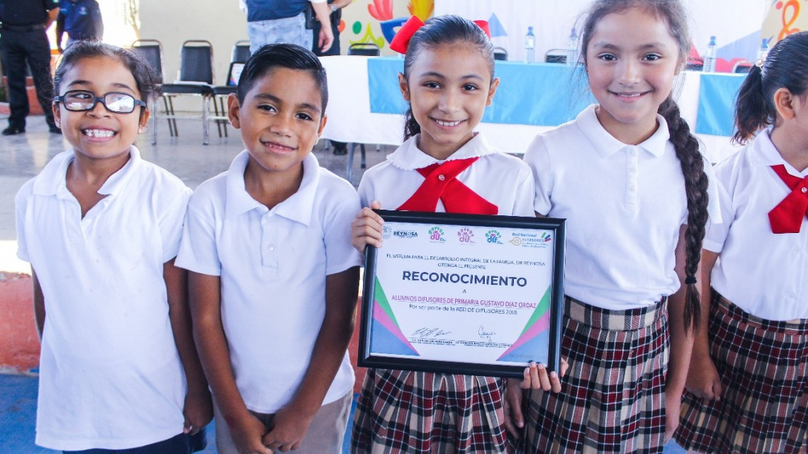 DIF Reynosa da arraque a red de difusores en escuelas primarias y secundarias
