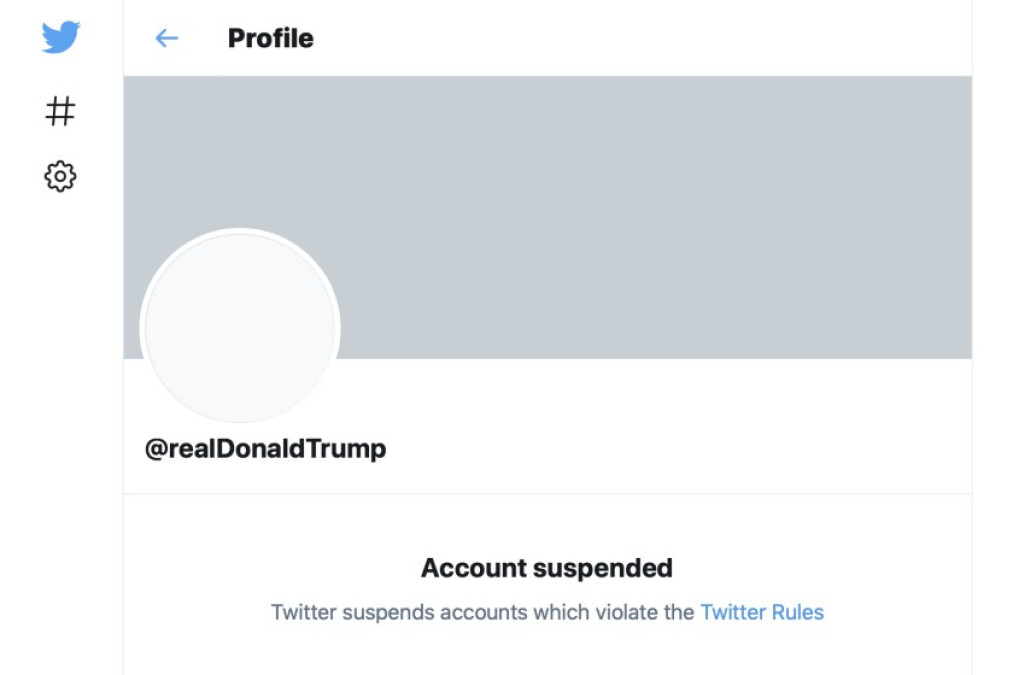 Twitter suspende permanentemente la cuenta de Donald Trump