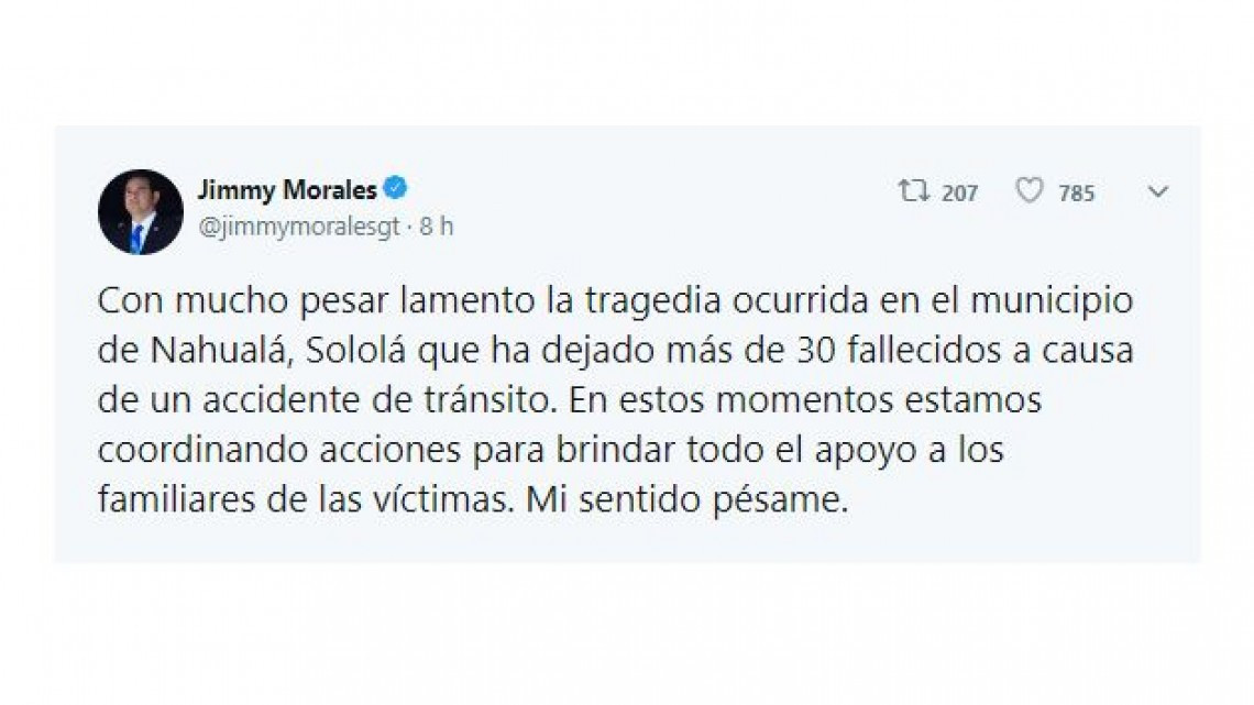 Al menos 30 muertos en Guatemala al ser atropellados por un vehículo pesado