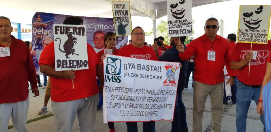 Trabajadores del sindicato del IMSS piden destitución del delegado 