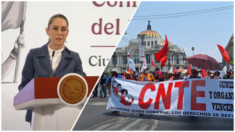 Revela Sheinbaum que CNTE la dejó plantada el 8 de mayo; 'no llegaron a la cita'