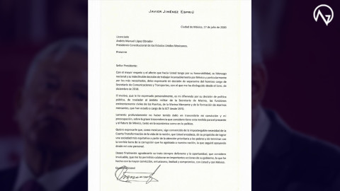 Ésta es la carta con la que Jiménez Espriú renunció a la SCT