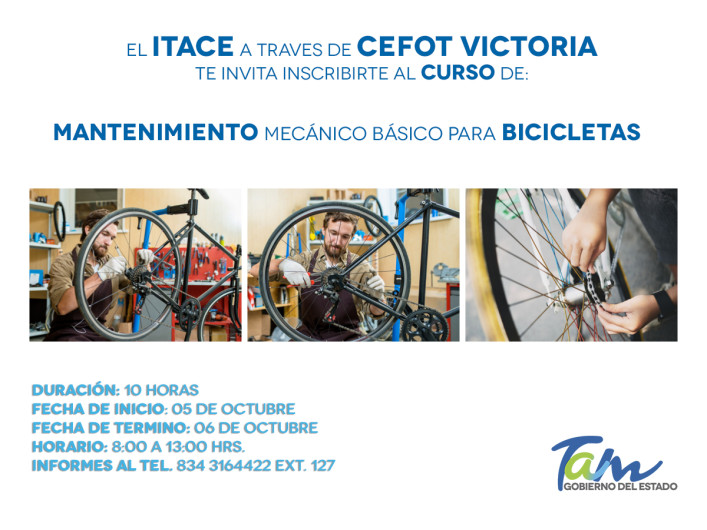  Ofrecerá ITACE curso de mantenimiento de bicicletas
