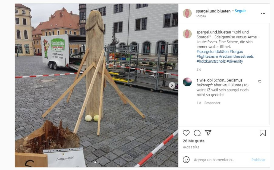 Inauguran estatua con forma de pene en Alemania para levantar el ánimo