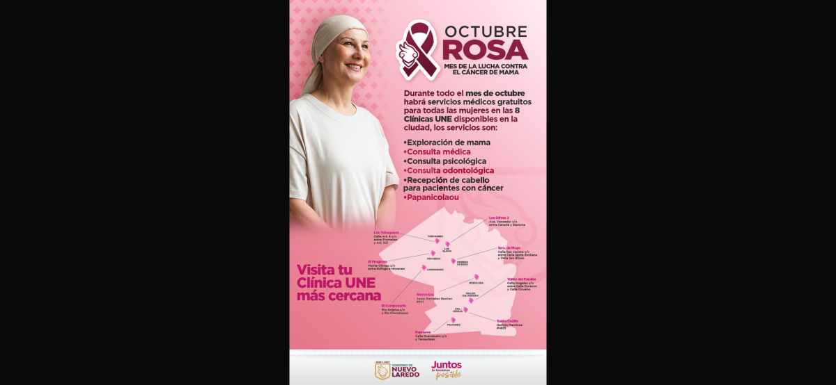 Realiza Gobierno Municipal campaña de Salud como parte de las actividades del mes de la lucha contra el Cáncer