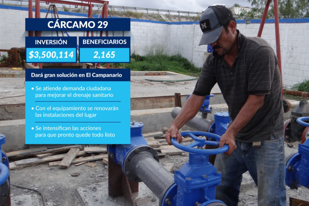 Reparación de cárcamo 29 acabará con derrames de aguas residuales