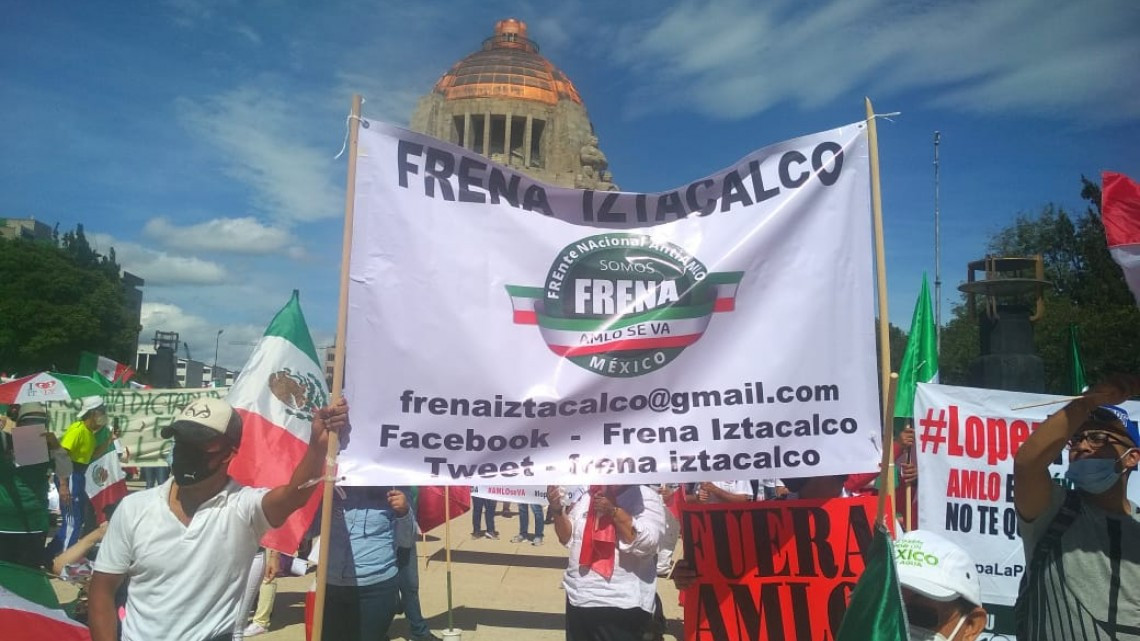 Se registra mega marcha de FRENAAA en la CDMX