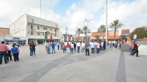 Simulacro de emergencia es llevado a cabo en Presidencia Municipal