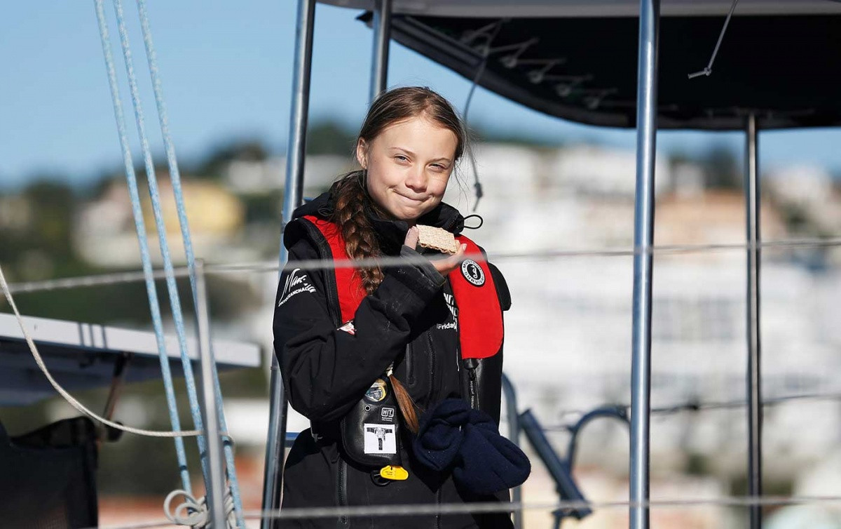 Llega Greta Thunberg a Lisboa para COP25 en Madrid