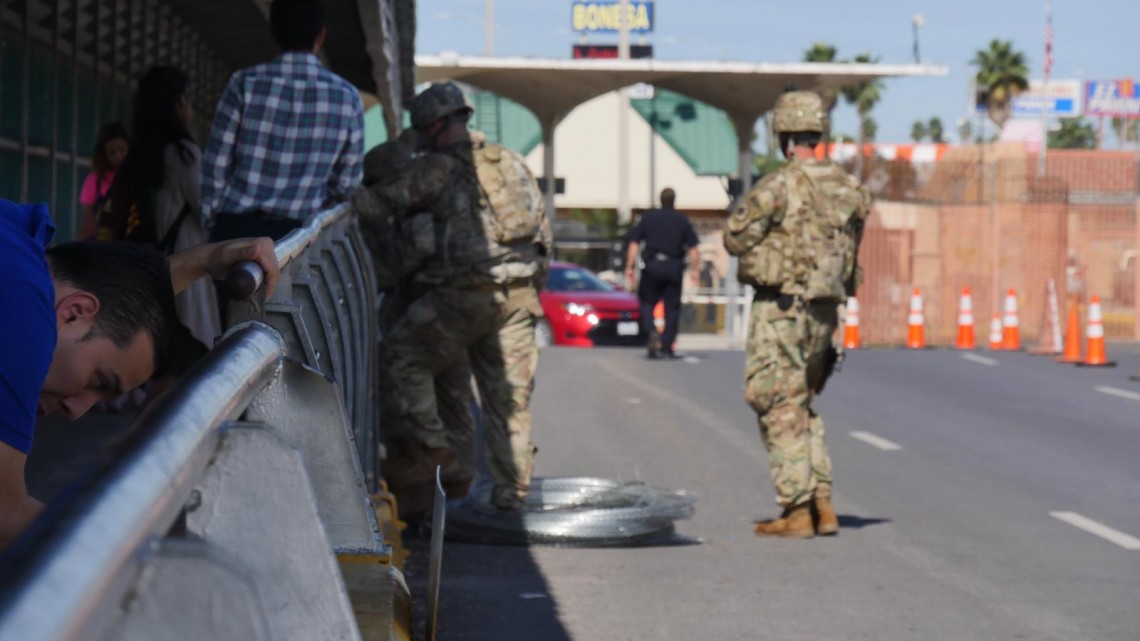 Militares estadounidenses refuerzan seguridad en Puente internacional Reynosa - Hidalgo