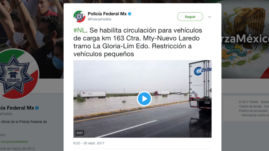 Habilitan circulación de la autopista Monterrey-Nuevo Laredo
